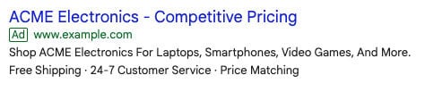 Callout Extensions Examples Google
