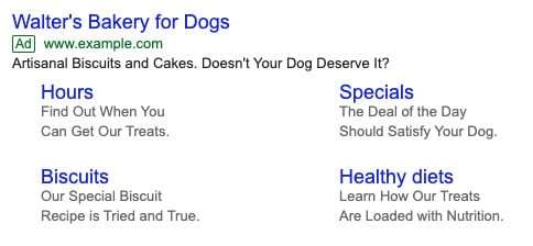 Sitelink Example Google