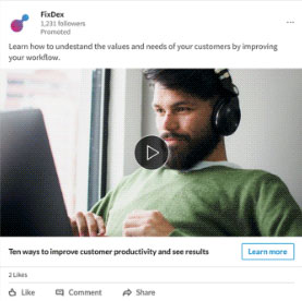 LinkedIn Video Ad Example